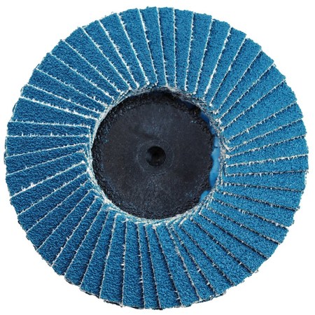 Weiler 2" BobCat Mini Abrasive Flap Disc, Conical (TY29), Type R Mount, 80Z 50949